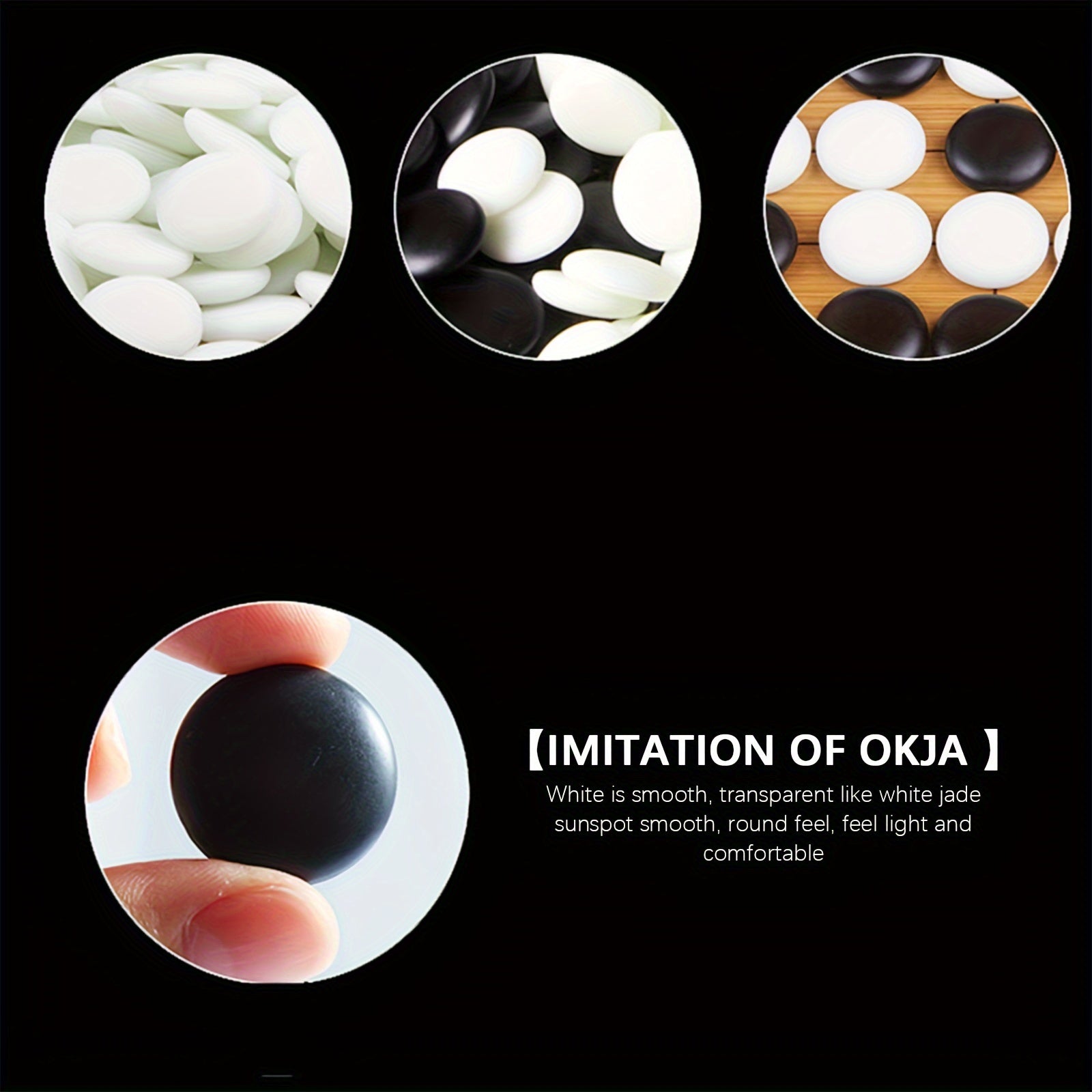 Jeu de Plateau Pliable en Bambou Go, Bo?te de Jeu All Nature Go, Plateau de Jeu de Strat¨¦gie Chinois Weiqi Gomku Pliable avec 171 Pions d'¨¦checs en Imitation Jade et Deux Bols en Bambou