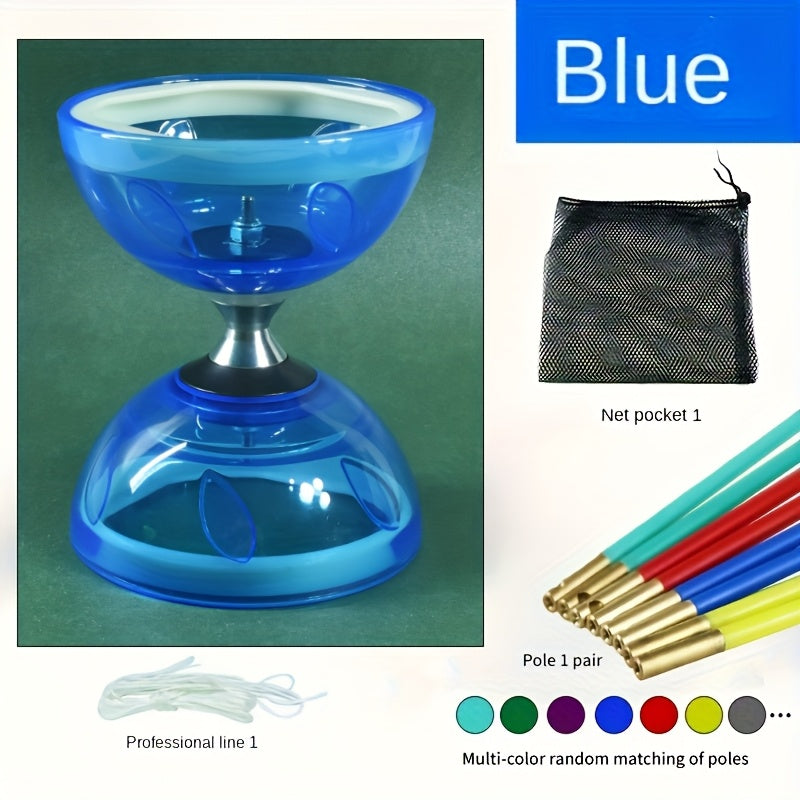 Diabolo ¨¤ Grand Roulement Cloche Feuille ¨¤ Deux T¨ºtes Tir de Guerre Yo-Yo ¨¦quipement Traditionnel Chinois pour Jonglerie Populaire