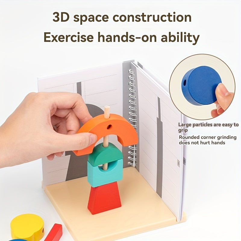 Blocs de Puzzle 3D en Bois - Jouet ¨¦ducatif STEM pour Jeunes, Apprentissage Am¨¦lior¨¦ par Projection, Pas de Piles N¨¦cessaires, Cadeau Parfait pour Gar?ons & Filles ¨¤ No?l, Halloween, Thanksgiving, Anniversaires, Jouets Cognitifs