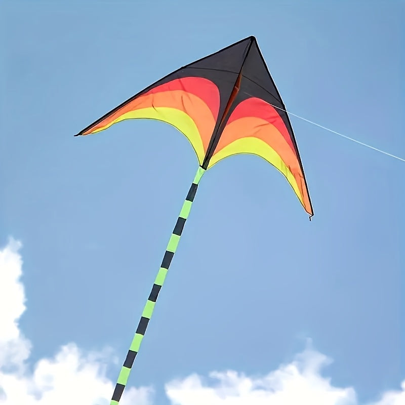 1pc Cerf-volant ¨¤ Queue Longue en Diamants D¨¦grad¨¦ de Couleurs - Polyester Durable pour Vol Ext¨¦rieur sur Plage, Parc, Prairie - ?ges 14+, Activit¨¦s de Plage | Design D¨¦grad¨¦ | Facile ¨¤ Voler, Accessoires de Plage