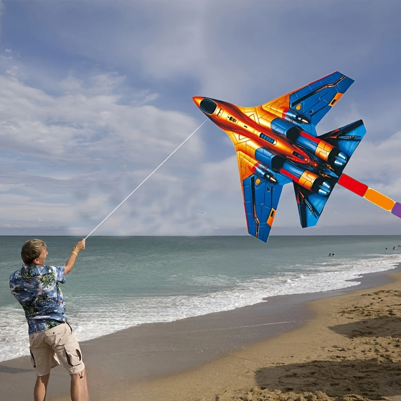 Girouette de combat a¨¦rien en verre, grande, multicolore, avec des couleurs m¨¦lang¨¦es, pour les jeux et loisirs en plein air sur la plage et au parc.
