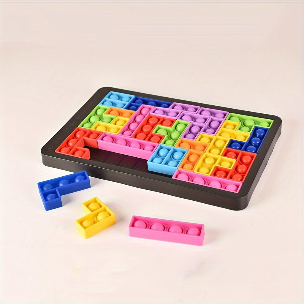 Blocs de Construction Puzzle en Silicone Souple - Jeu de D¨¦fi C¨¦r¨¦bral et de D¨¦tente pour le Liement Parents-Jeunes, Jouet ¨¦ducatif