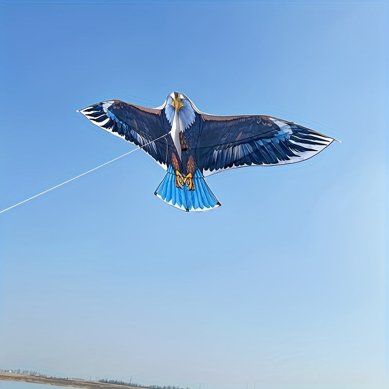 Cerf-volant aigle extra large avec poign¨¦e et ficelle - Adapt¨¦ aux d¨¦butants, parfait pour jouer ¨¤ la plage et au parc, id¨¦al pour Halloween, Thanksgiving, No?l en famille - Mat¨¦riau polyester, plusieurs couleurs