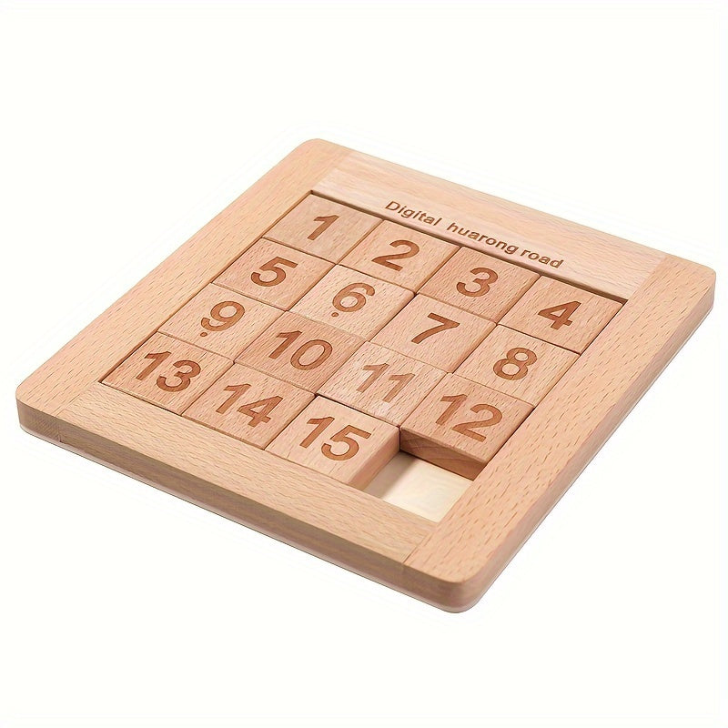 Puzzle Klein - Jeu de r¨¦flexion en bois pour enfants, labyrinthe num¨¦rique color¨¦ Huarong Road, am¨¦liore les comp¨¦tences cognitives et l'apprentissage ludique