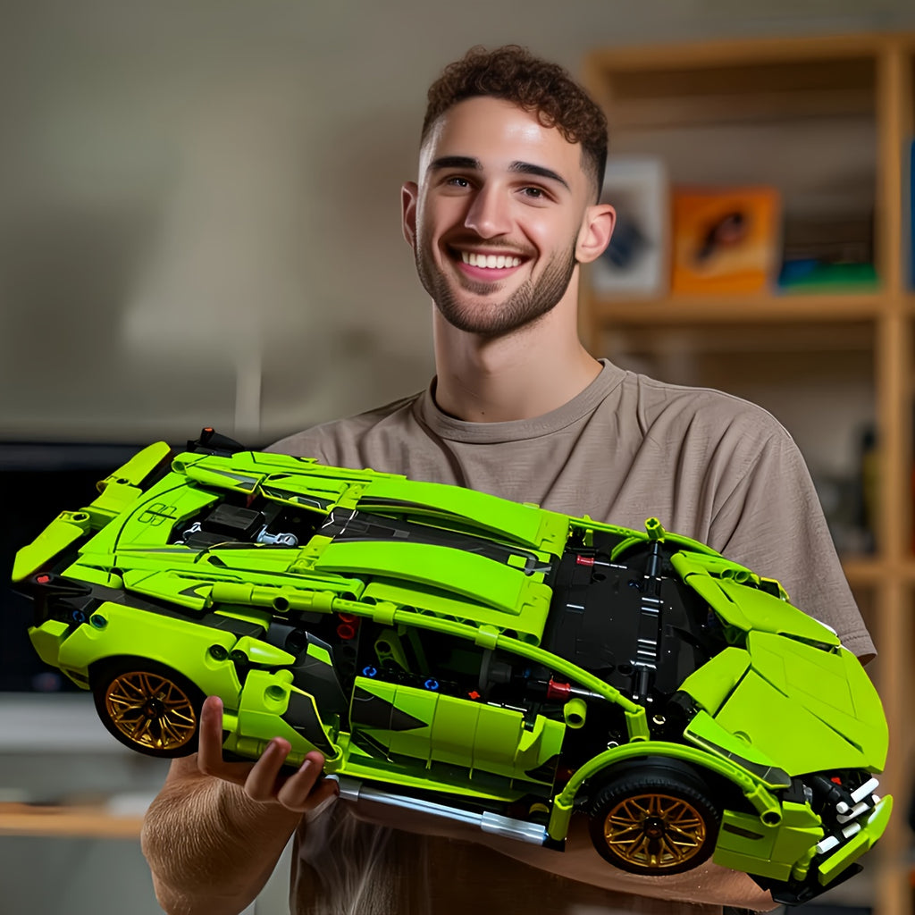 1870pcs, Blocs de Construction de Jouets de Voiture Cr¨¦atifs, Mat¨¦riau ABS, Blocs de Construction de Couleurs Mixtes, D¨¦coration de Meubles, D¨¦coration de Bureau