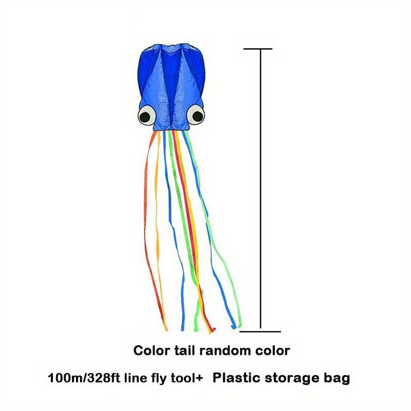 cerf-volant Pieuvre de 5 m¨¨tres\u002F4 m¨¨tres (outil de lacher inclus) Weifang avec Queue Color¨¦e Longue, Produit de Divertissement Sportif en Plein Air