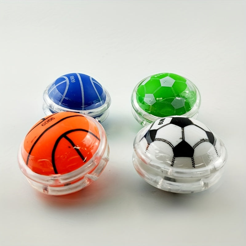 Lot de 5 Yo-Yos Sportifs pour Jeunes - Balles ¨¤ Retour Automatique avec Designs de Basket & Football, Cadeaux de F¨ºte et R¨¦compenses pour la Classe