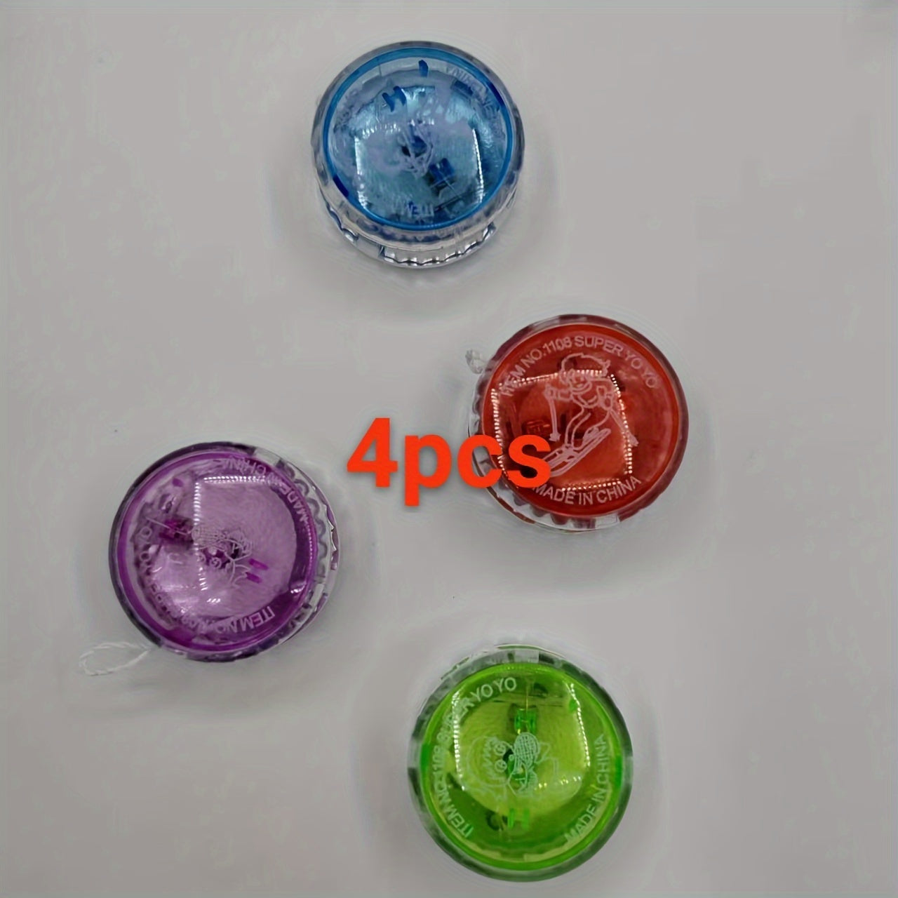 4pcs\u002F7pcs Yo-Yos Phosphorescents - Parfaits pour Halloween, No?l & F¨ºtes d'Anniversaire des Jeunes - Couleurs Assorties