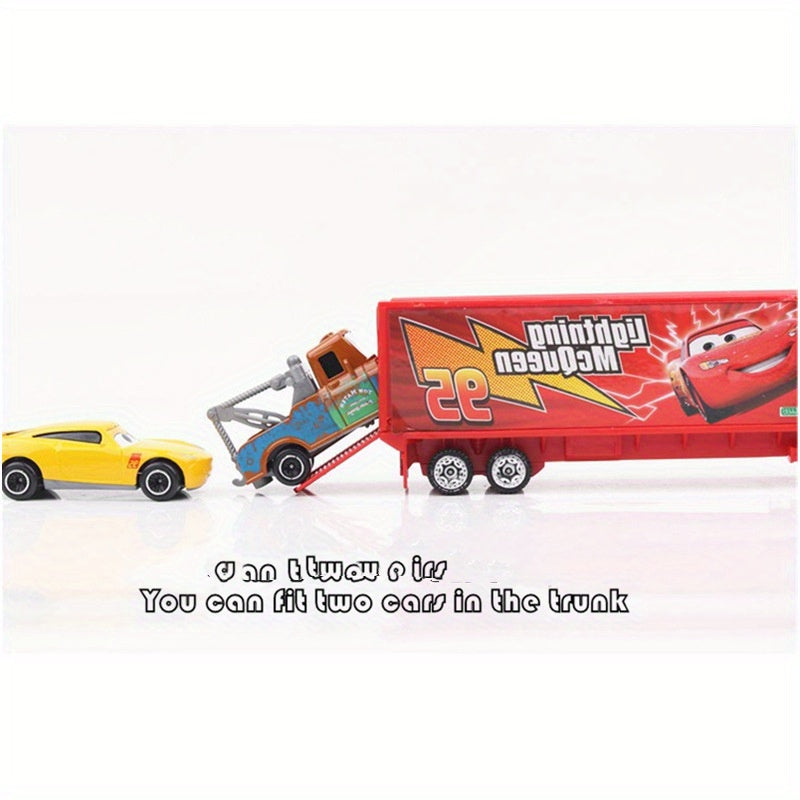Jeu de 7 voitures de course Lightning McQueen - Mod¨¨les d¨¦coratifs en acier alli¨¦ r¨¦sistant pour la maison, le bureau et les f¨ºtes - Id¨¦al pour Paques, No?l et les anniversaires | Design ludique | Acier alli¨¦ durable