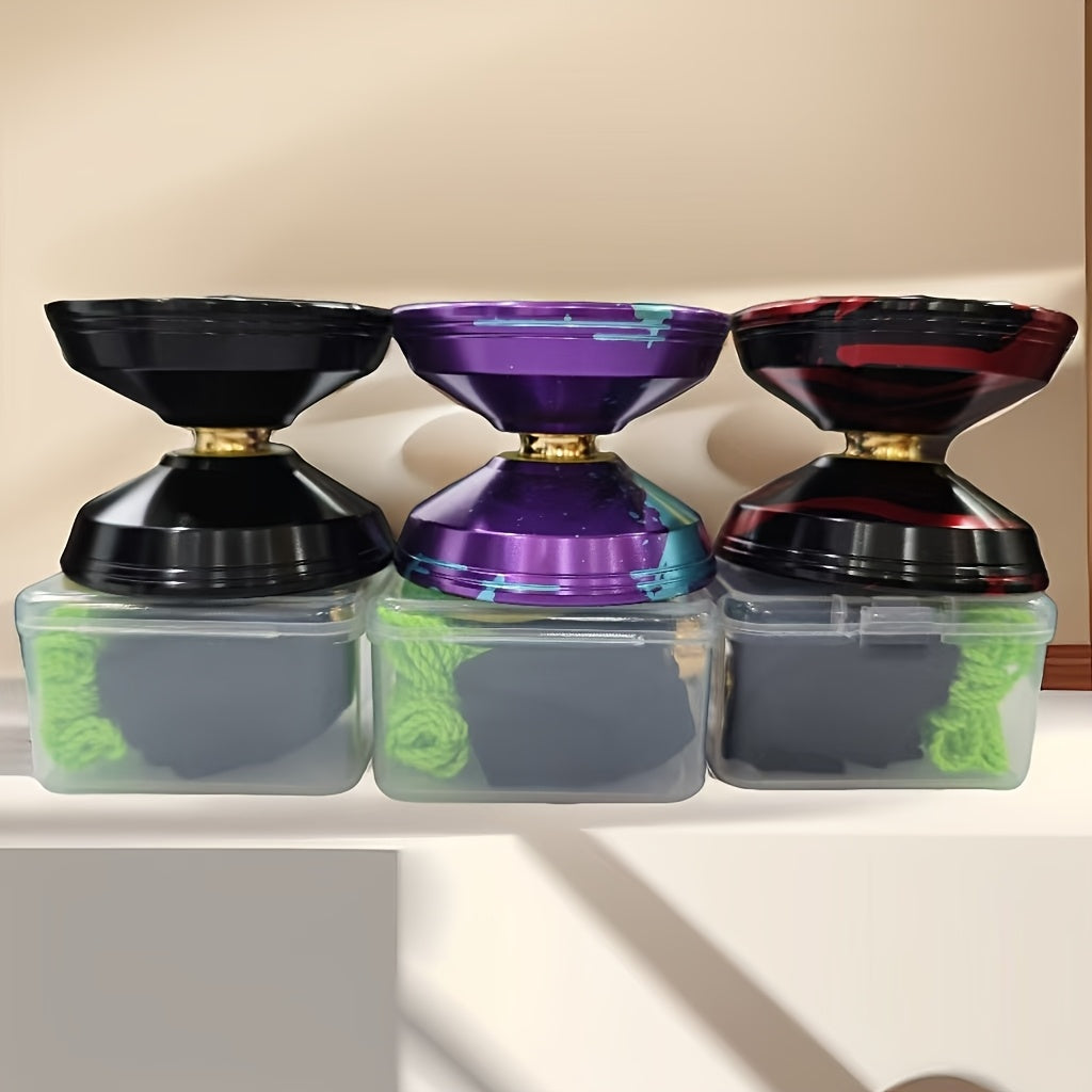 1pc BEBOOYOYO A3 Dieu du Mal Barre Yo-Yo en Alliage Violet pour Gar?ons - Jouet Haute Performance avec Accessoires, Couleurs Mixtes\u002FViolet\u002FBleu, Conception en Alliage d'Aluminium Durable pour des Tours Fluides et un Jeu Amusant