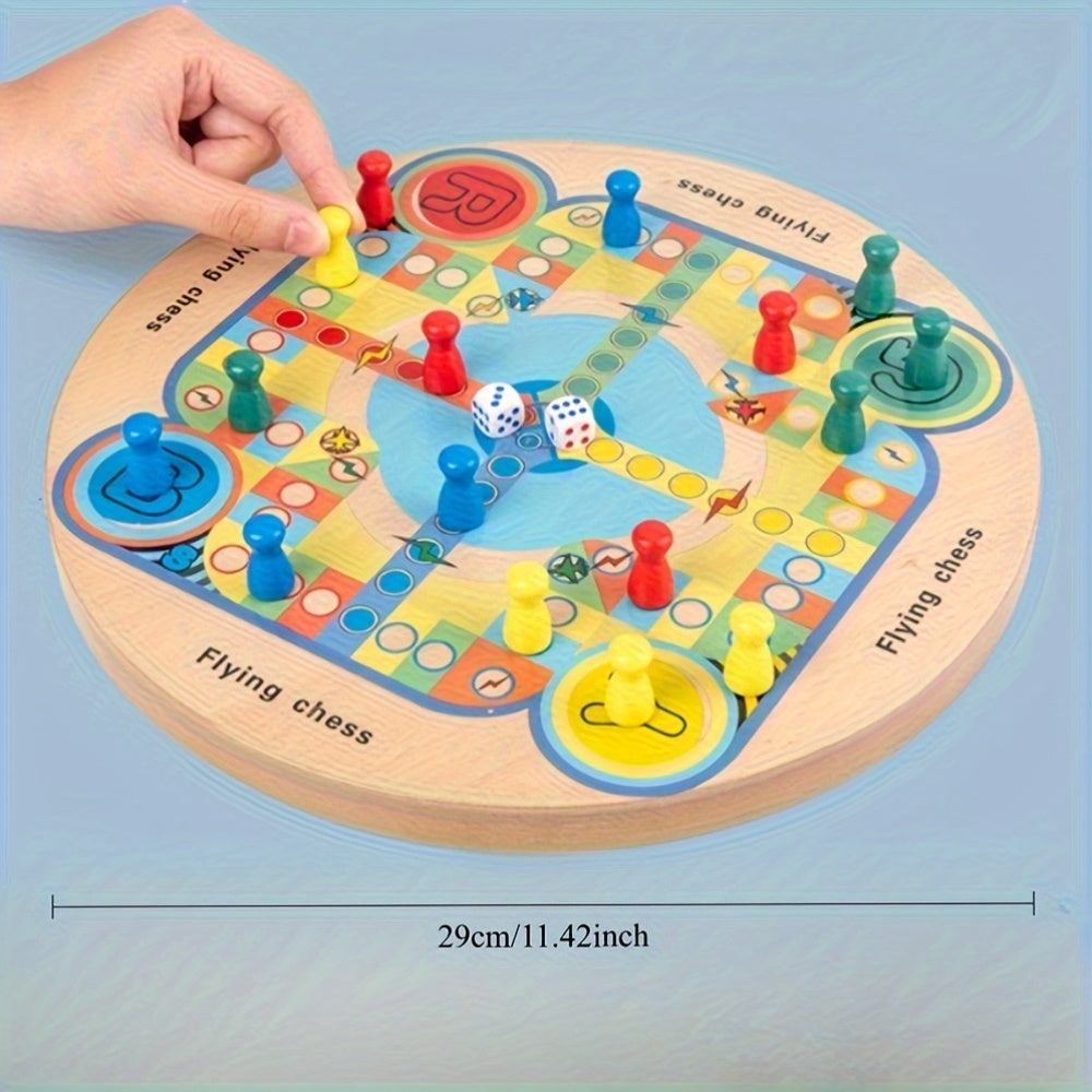Ensemble de jeu de dames et d'¨¦checs volants en bois 2 en 1 - Pi¨¨ces color¨¦es en forme d'¨¦toile pour la famille, les f¨ºtes et le jeu interactif, Soir¨¦e de jeu familial | Pi¨¨ces en forme d'¨¦toile | Ensemble de jeu en bois
