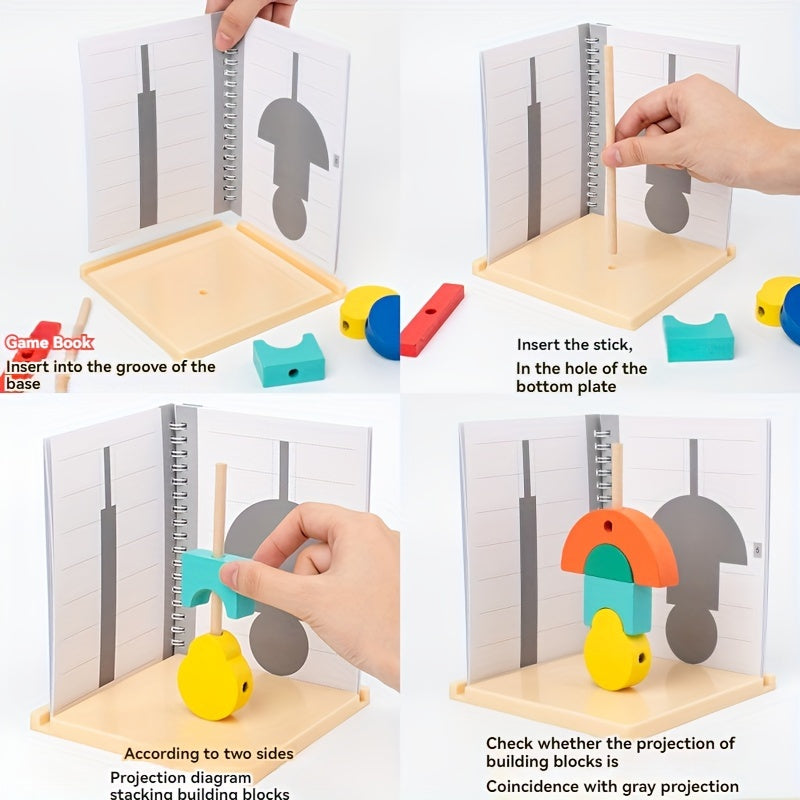 Blocs de Puzzle 3D en Bois - Jouet ¨¦ducatif STEM pour Jeunes, Apprentissage Am¨¦lior¨¦ par Projection, Pas de Piles N¨¦cessaires, Cadeau Parfait pour Gar?ons & Filles ¨¤ No?l, Halloween, Thanksgiving, Anniversaires, Jouets Cognitifs