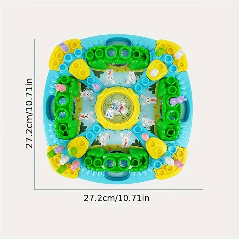 Jeu d'¨¦checs Volant Petit Lapin - Strat¨¦gie Familiale Interactif pour 4 Joueurs, Jouet ¨¦ducatif pour 3 ans et plus, Pi¨¨ces de Lapins Color¨¦es & Conception Amusante de Tunnels, Mat¨¦riau ABS Durable, Cadeau Id¨¦al pour Anniversaire et No?l