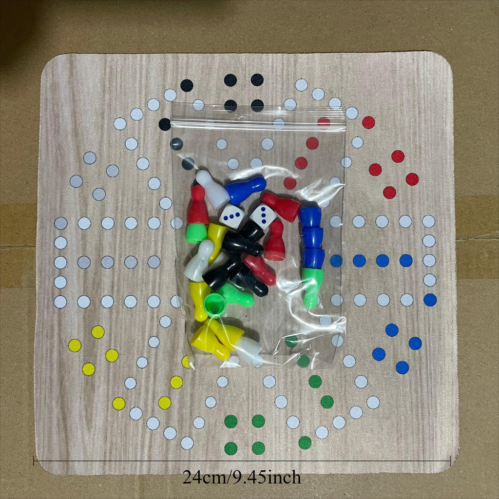 Jeu de Ludo & ¨¦checs Volants Portable JACKAROO - Tapis de Souris pour 6 Joueurs, Pas d'¨¦lectricit¨¦ N¨¦cessaire, Id¨¦al pour le Loisir Familial & les F¨ºtes, 14 Ans et Plus