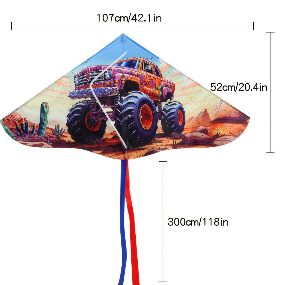 1 cerf-volant triangulaire ¨¤ motif de dessin anim¨¦, comprenant une ligne de 1968.5 pouces, adapt¨¦ aux divertissements de plein air et aux cadeaux de No?l.