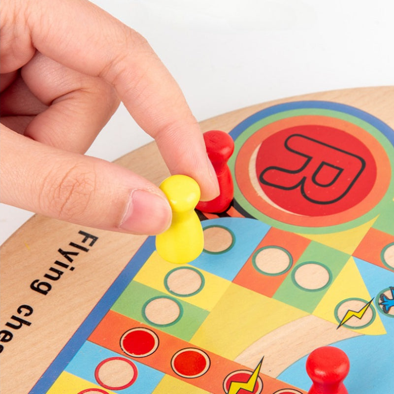 Ensemble de jeu de dames et d'¨¦checs volants en bois 2 en 1 - Pi¨¨ces color¨¦es en forme d'¨¦toile pour la famille, les f¨ºtes et le jeu interactif, Soir¨¦e de jeu familial | Pi¨¨ces en forme d'¨¦toile | Ensemble de jeu en bois