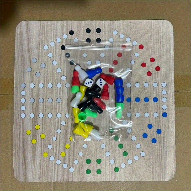 Jeu d'¨¦checs Volants pour 6 Joueurs - Grand Tapis de Souris de 9.45 pouces avec Plateau en Caoutchouc Color¨¦, 24 Pi¨¨ces aux 6 Couleurs Vives, 2 D¨¦s, Id¨¦al pour les R¨¦unions Familiales et Divertissement Festif