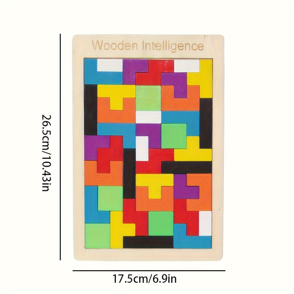 Jeu de puzzle en blocs de bois 3D color¨¦, casse-t¨ºte c¨¦r¨¦bral, cadeau id¨¦al pour Paques et Thanksgiving