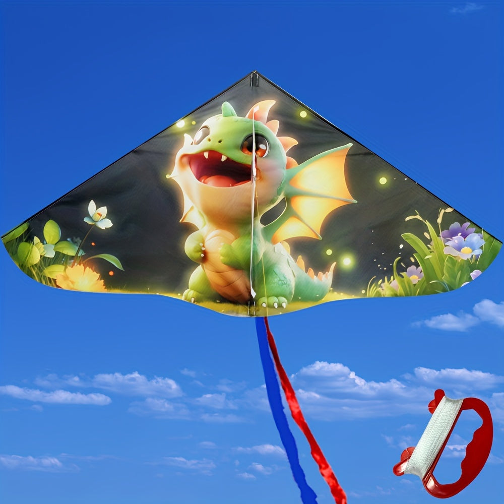 1 cerf-volant triangulaire ¨¤ motif de dessin anim¨¦, comprenant une ligne de 1968.5 pouces, adapt¨¦ aux divertissements de plein air et aux cadeaux de No?l.