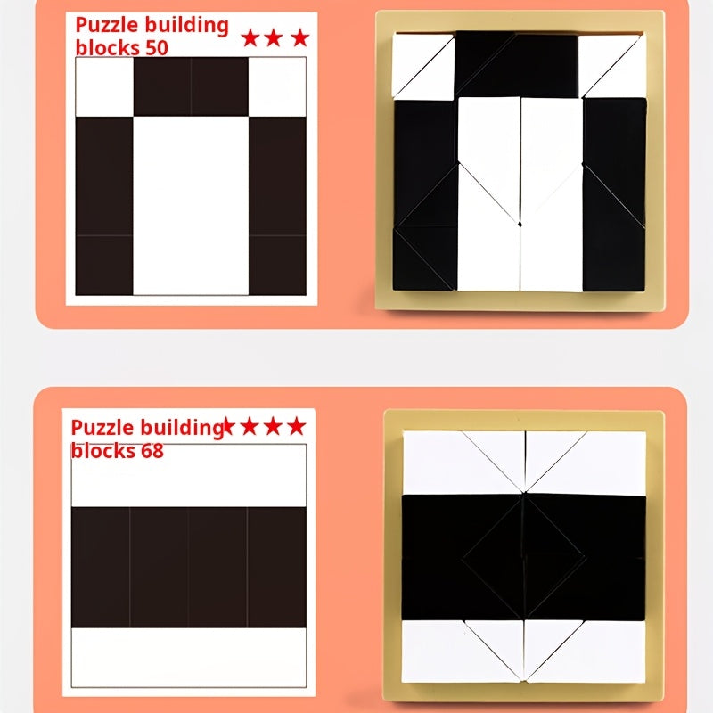Casse-t¨ºte en Blocs de Construction Cach¨¦s - Jouet ¨¦ducatif pour le D¨¦veloppement de l'Intelligence, la Logique et l'Imagination Spatiale