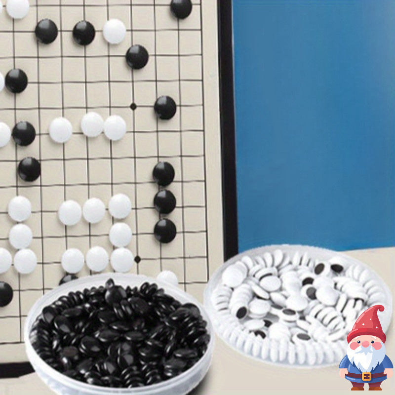 Ensemble de Jeu de Go Chinois Haut de Gamme avec Plateau Pliable - Pi¨¨ces Classiques Noires et Blanches, Jouet de Collection Artisanal, Id¨¦al pour No?l et Thanksgiving