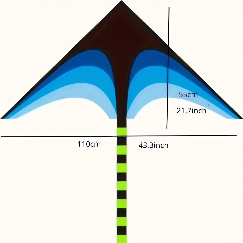 1pc Cerf-volant ¨¤ Queue Longue en Diamants D¨¦grad¨¦ de Couleurs - Polyester Durable pour Vol Ext¨¦rieur sur Plage, Parc, Prairie - ?ges 14+, Activit¨¦s de Plage | Design D¨¦grad¨¦ | Facile ¨¤ Voler, Accessoires de Plage