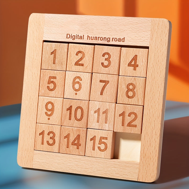 Puzzle Klein - Jeu de r¨¦flexion en bois pour enfants, labyrinthe num¨¦rique color¨¦ Huarong Road, am¨¦liore les comp¨¦tences cognitives et l'apprentissage ludique