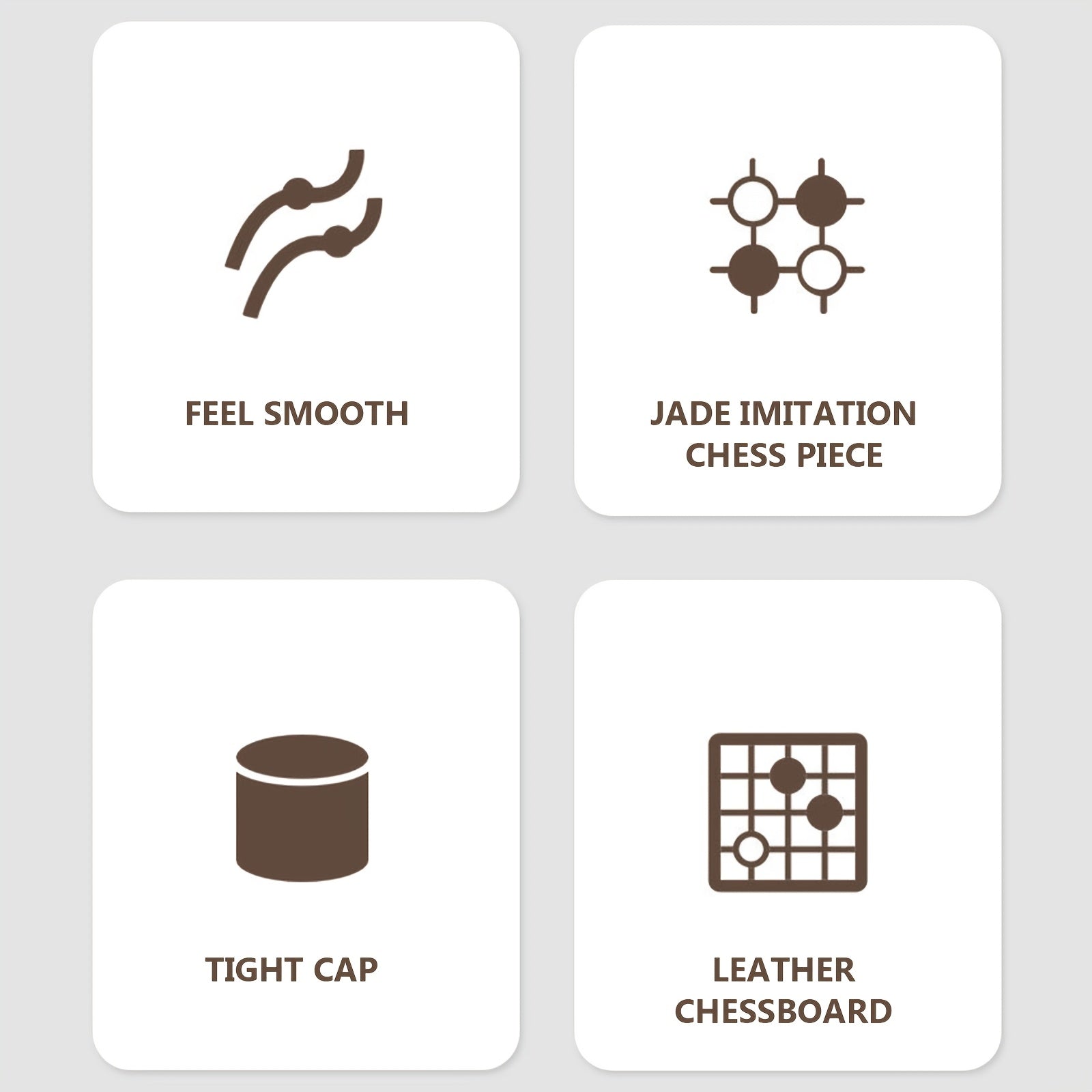 Ensemble de jeu de Go, comprenant un plateau en simili cuir, des pierres de jade imitation et deux conteneurs en r¨¦sine - un ensemble de jeu de plateau strat¨¦gique, parfait pour les f¨ºtes et les activit¨¦s en plein air.