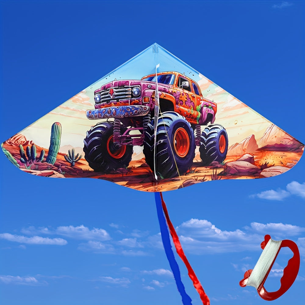 1 cerf-volant triangulaire ¨¤ motif de dessin anim¨¦, comprenant une ligne de 1968.5 pouces, adapt¨¦ aux divertissements de plein air et aux cadeaux de No?l.